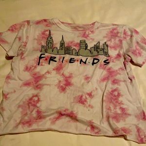 Friends tie dye crop top